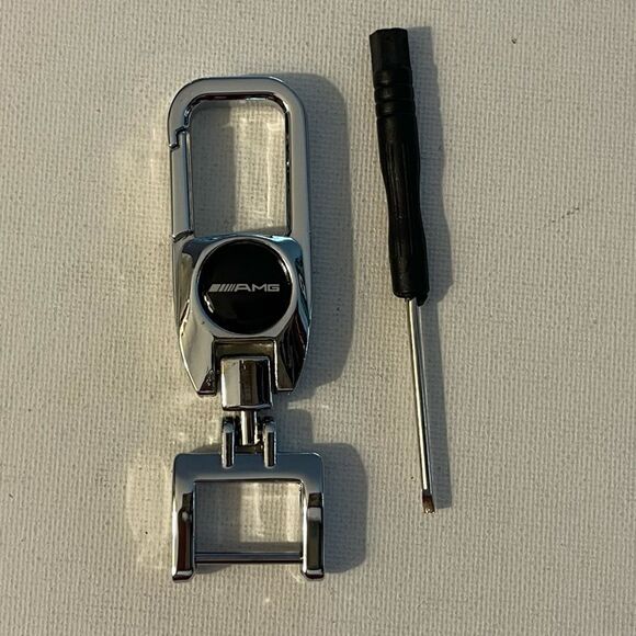 AMG Logo Key Fob Keychain in Metal NWT - Picture 3 of 5